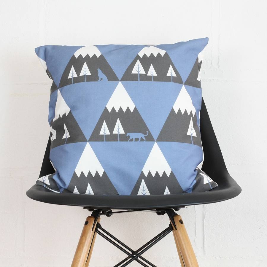 mountain range cushion cover by jollysmith