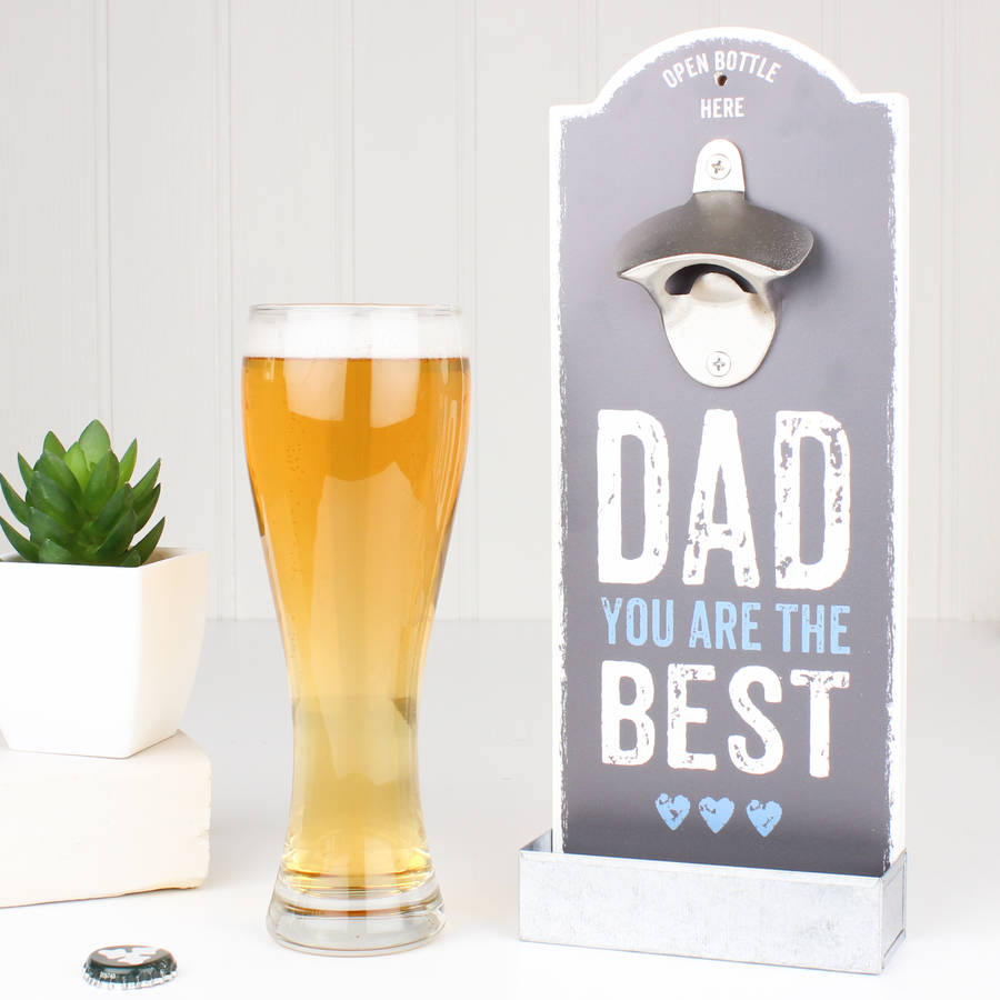 best dad bottle opener and beer glass gift set by dibor