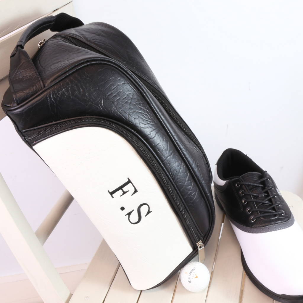 personalised golf shoe bag by duncan stewart textiles