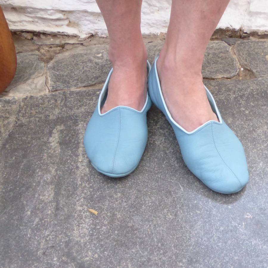 leather house slippers by plum & ivory