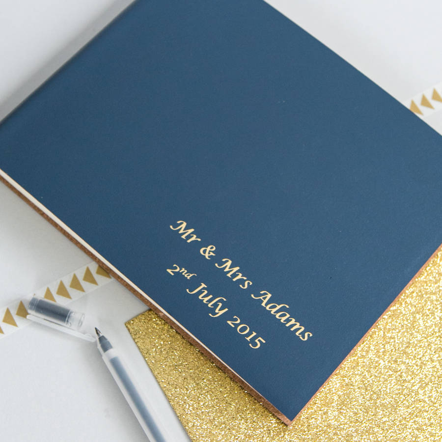 traditionally bound bespoke leather guest book by begolden
