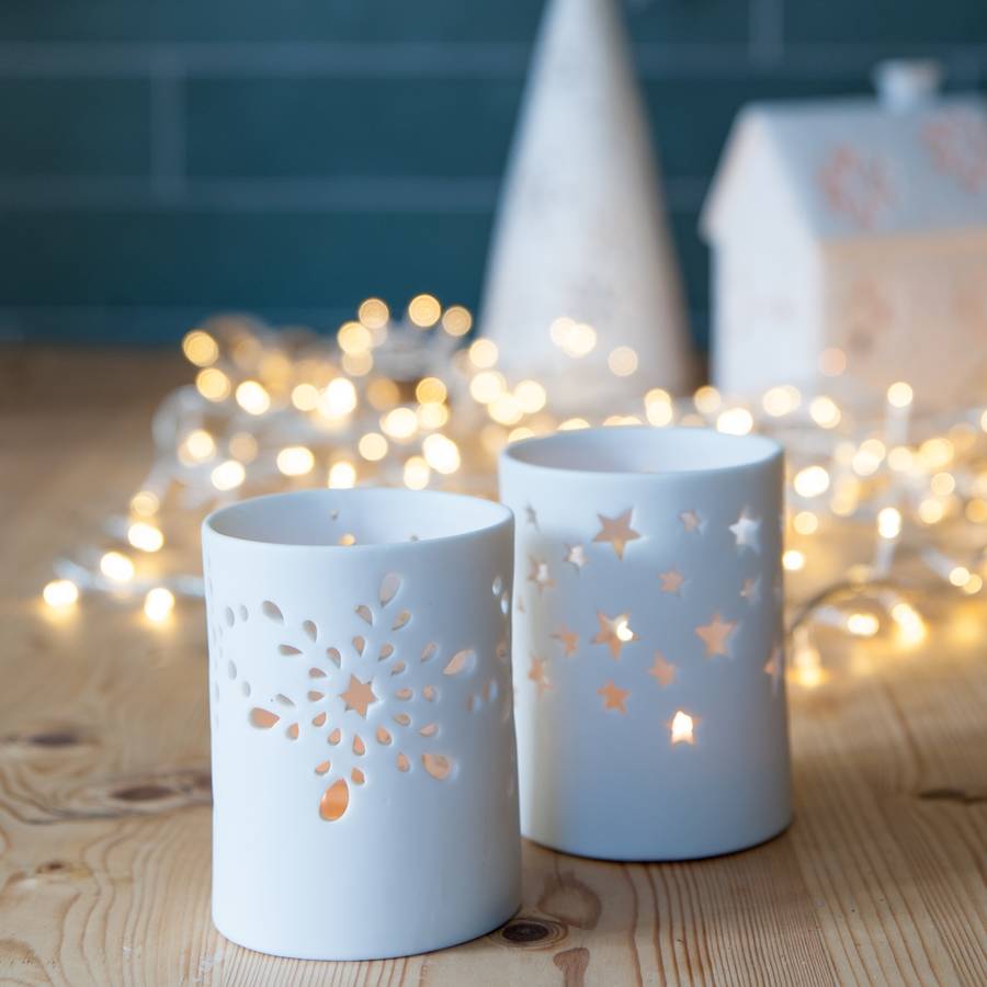 matt white christmas tea light holder by the christmas matt white christmas tea light holder by the christmas