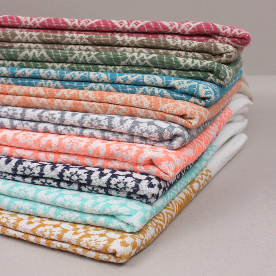 embroidered white cotton scarf by bohemia