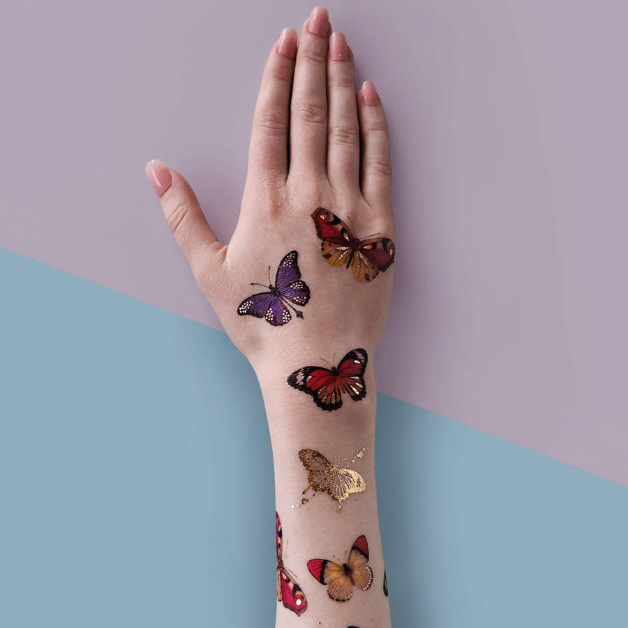 butterflies temporary tattoo by paperself