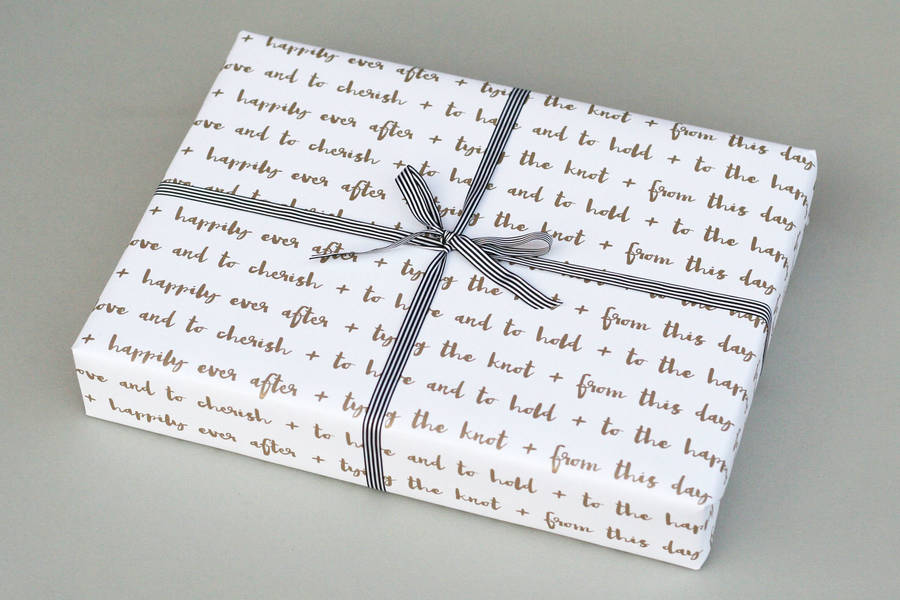 'wedding' wrapping paper by nancy &amp; betty studio | notonthehighstreet.com