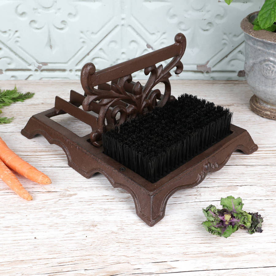 gardener's cast iron boot brush and scraper by dibor