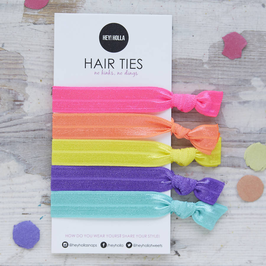 No Kinky Stuff Hair Ties Tropical Popsicle By Hey Holla 