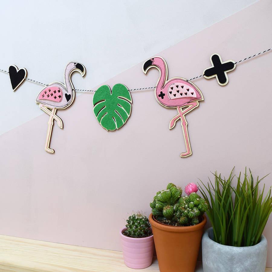 flamingo garland by connie clementine