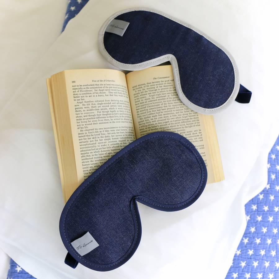 men's luxury denim sleep masks by love lammie & co
