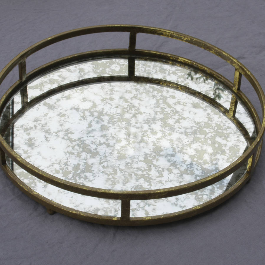 antiqued gold decorative bar trays by ella james