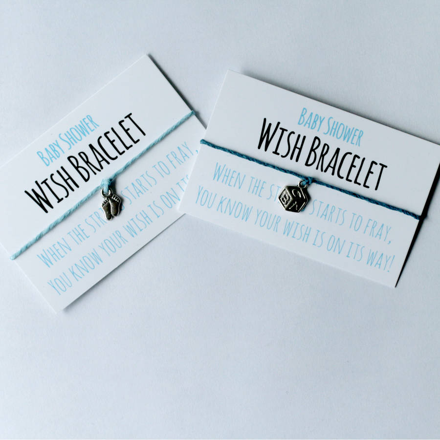 baby shower handmade wish bracelet by team hen