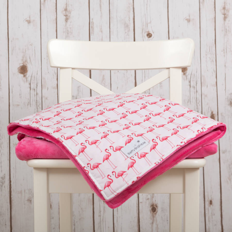 flamingo plush blanket