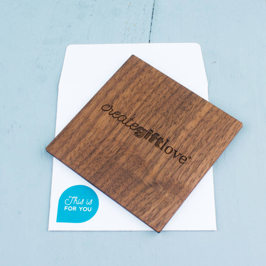 personalised wood hashtag by create gift love