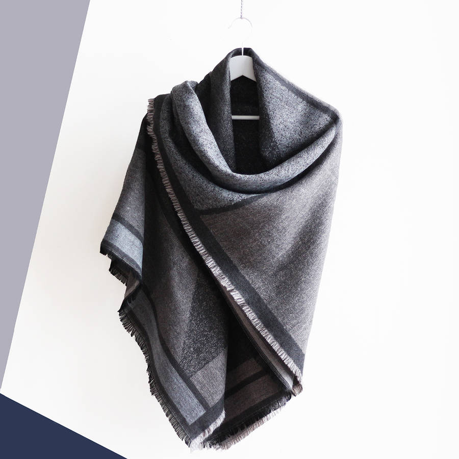 square reversible blanket shawl by studio hop