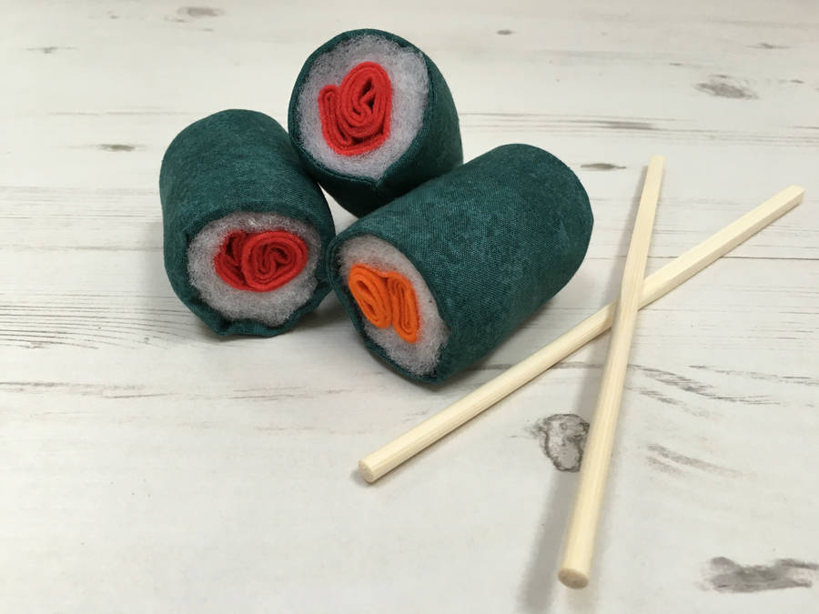 sushi catnip toy