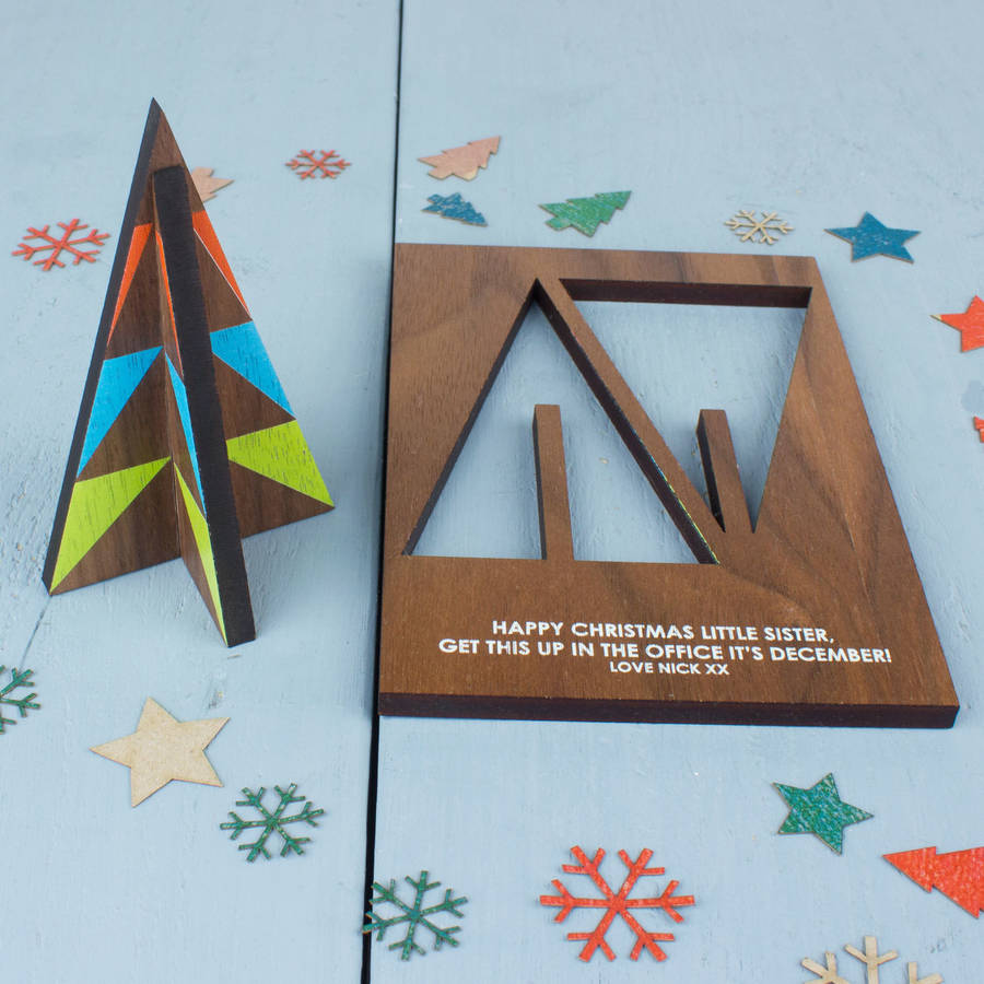 Personalised Wooden Christmas Tree Desk Decoration By Made Lovingly 