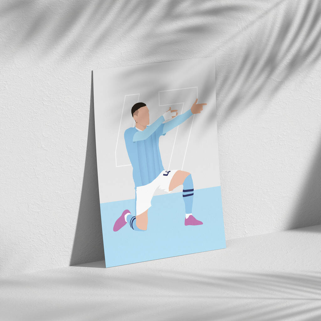 Phil Foden Celebration Man City Print By Jack S Posters