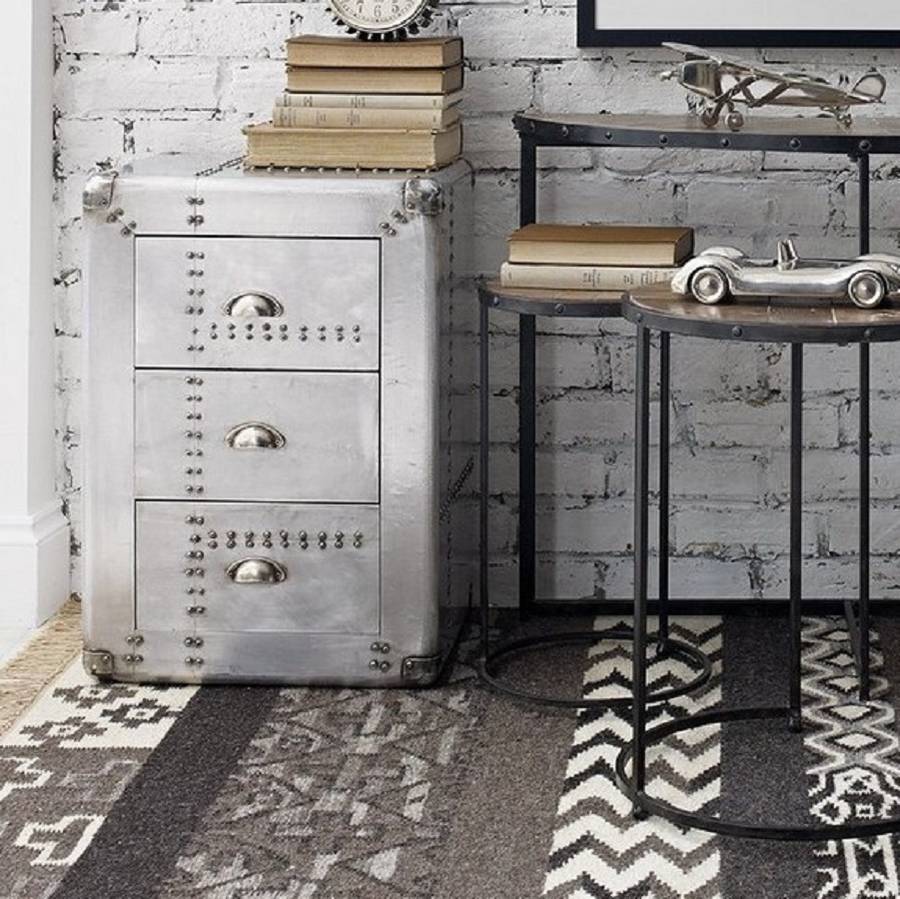 industrial style riveted chest drawers by cambrewood