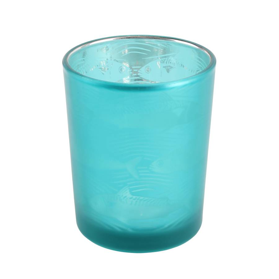 blue fish tea light holder by the contemporary home