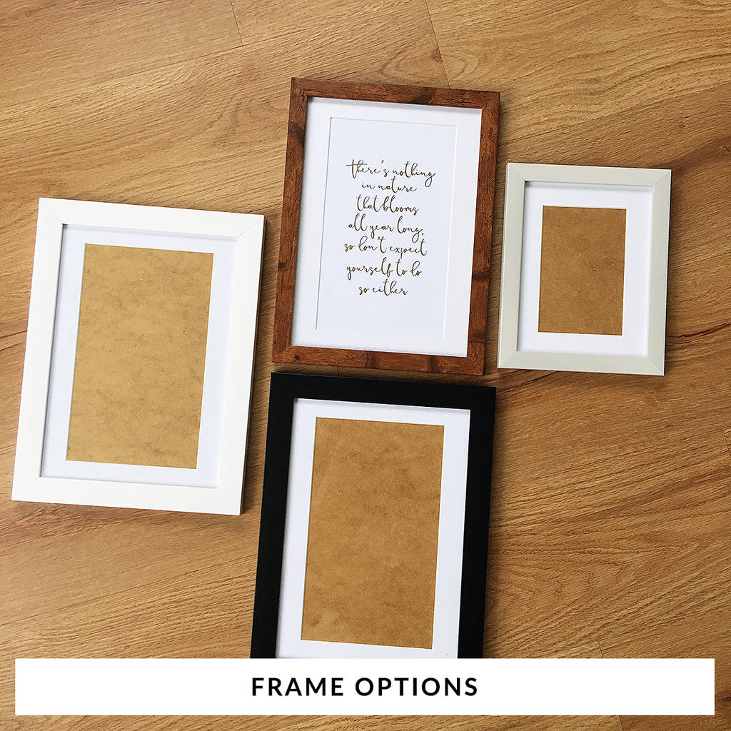 personalised custom wall art foil print by lily rose co