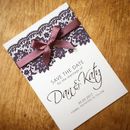 vintage lace wedding stationery range by tigerlily wedding stationery