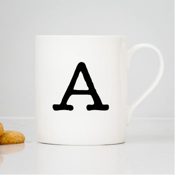 Personalised Initial China Mug By Slice Of Pie Designs