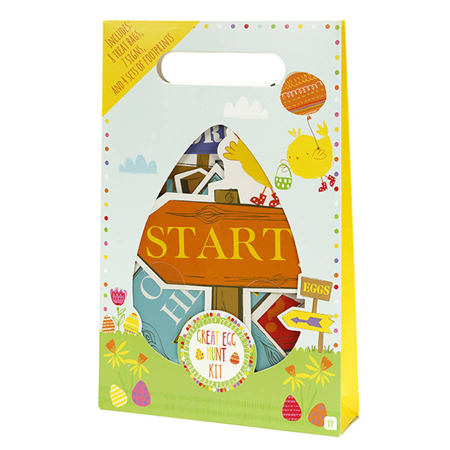 bunny rabbit and chick egg treasure hunt kit by postbox party