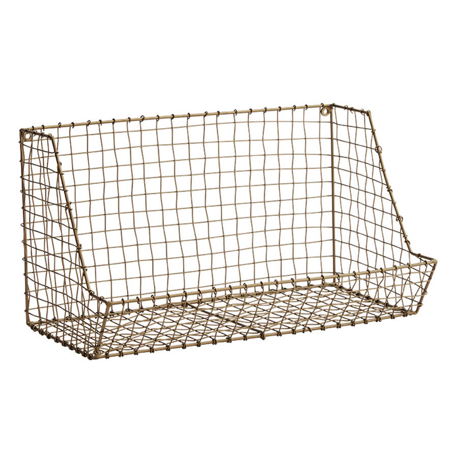 wire wall rack in black or copper by out there interiors