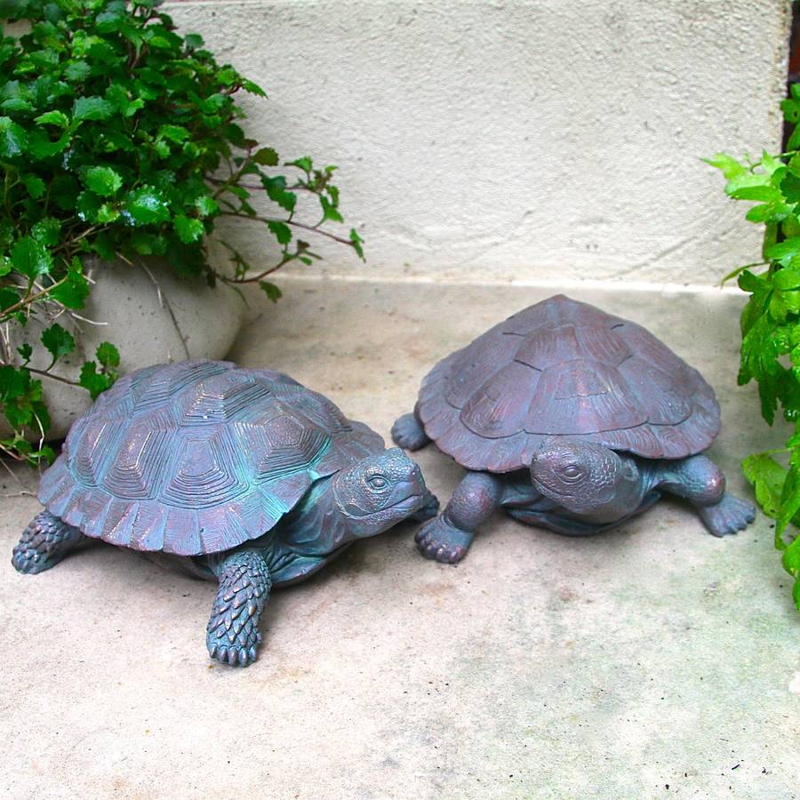 tortoise family resin garden accents statue