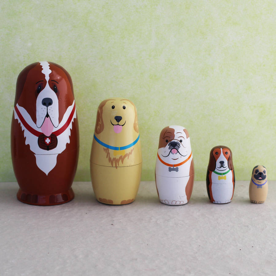dog nesting doll set by posh totty designs interiors