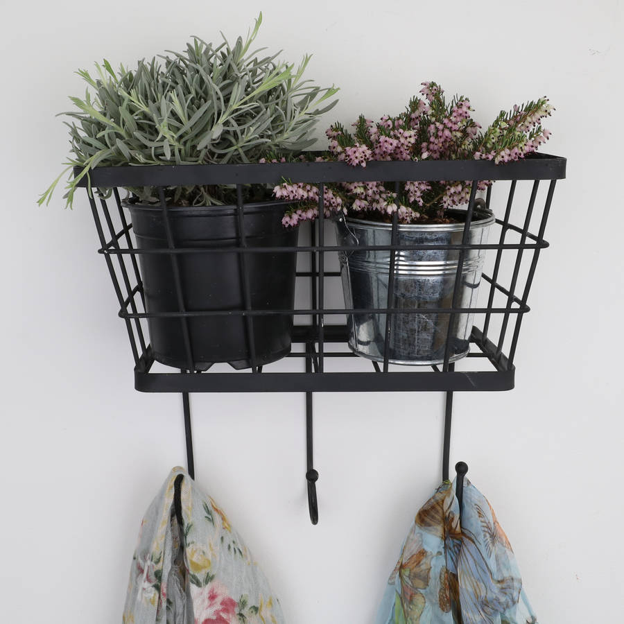 industrial hanging basket with hooks by dibor