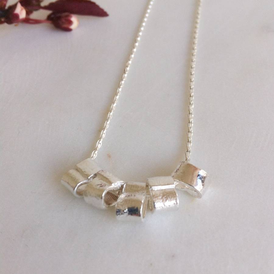 five silver loop necklace by laura creer