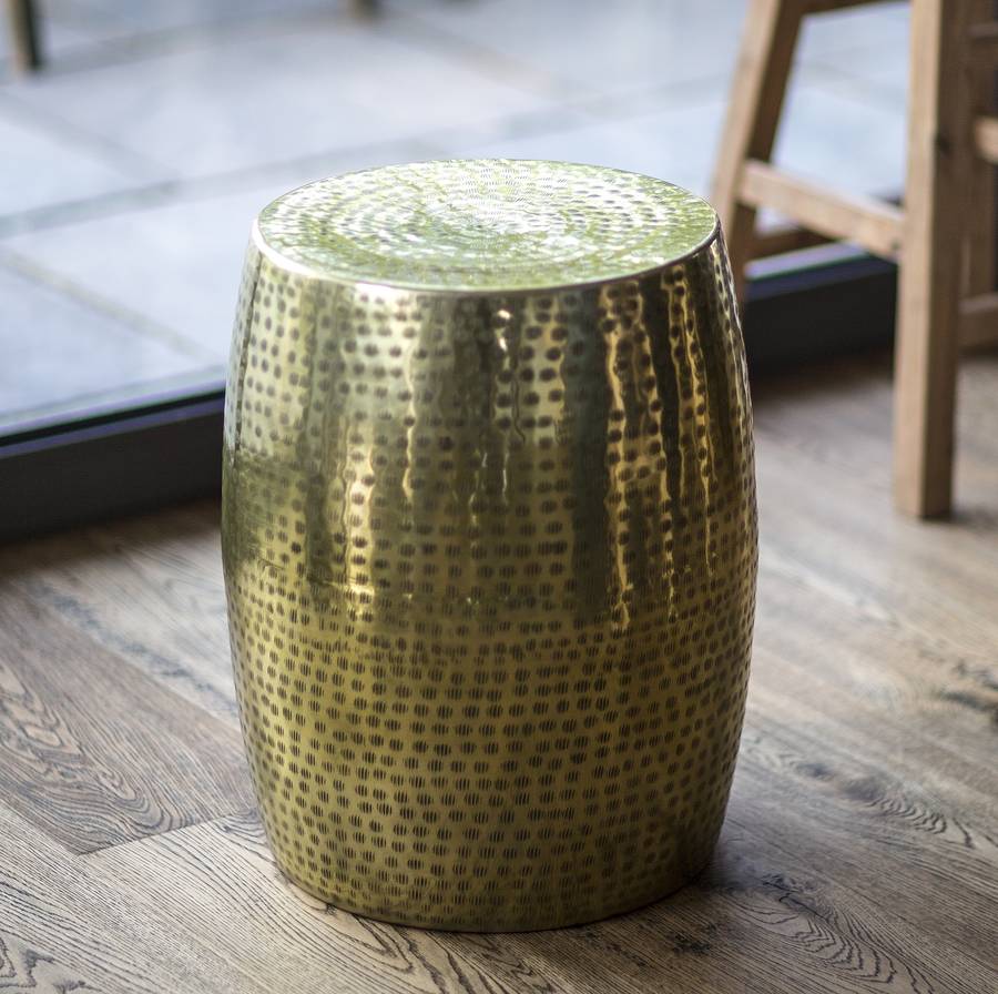 gold etched side table by marquis & dawe