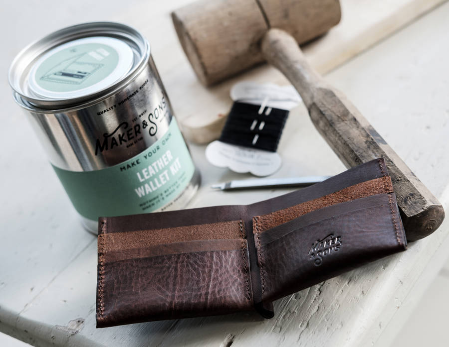 diy leather wallet kit by men's society