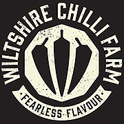 black background with white chilli logo