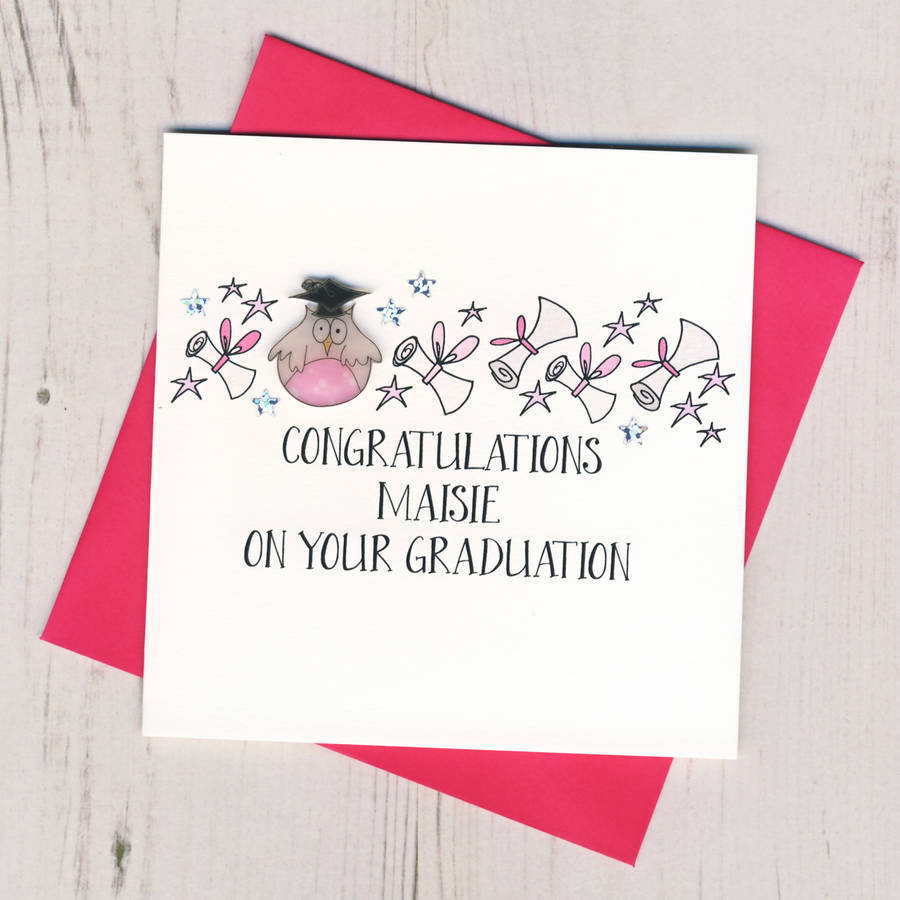 personalised graduation congratulations card by eggbert & daisy | notonthehighstreet.com