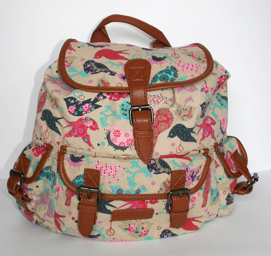 glossy bird backpack