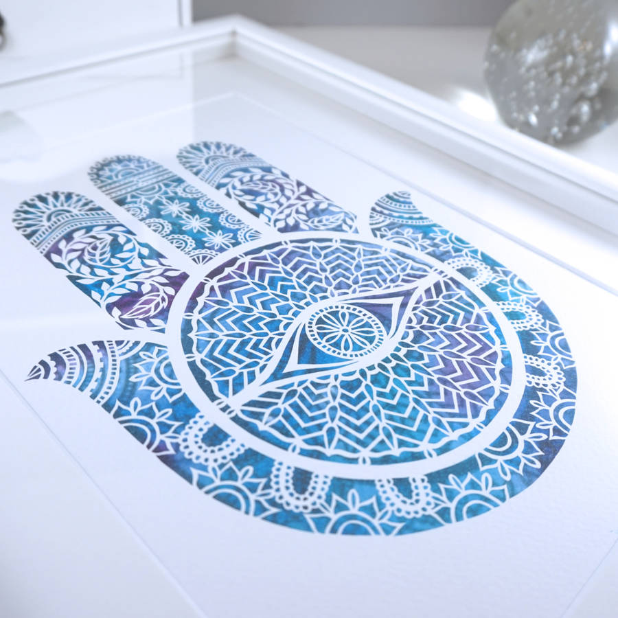 hamsa art print | new home gift | wall art by rich little things