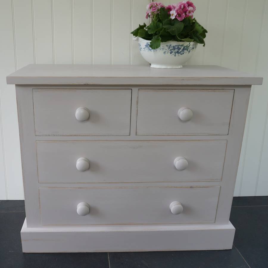 hand painted chest of drawers in various sizes by rectory blue