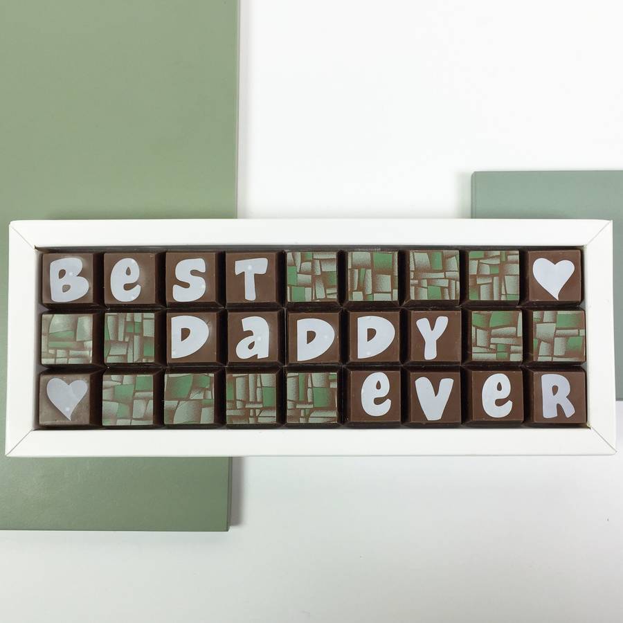 best daddy ever gift box of chocolates for dads by chocolate by