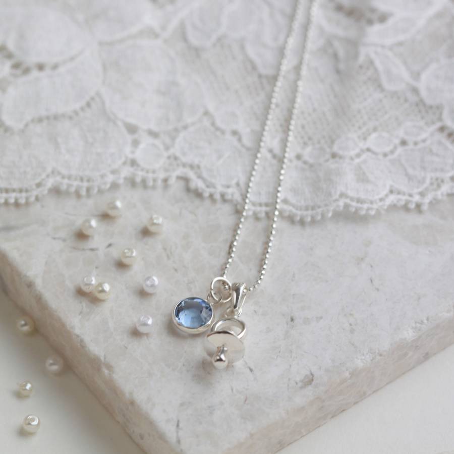 dummy or pacifier personalised necklace by adore baby