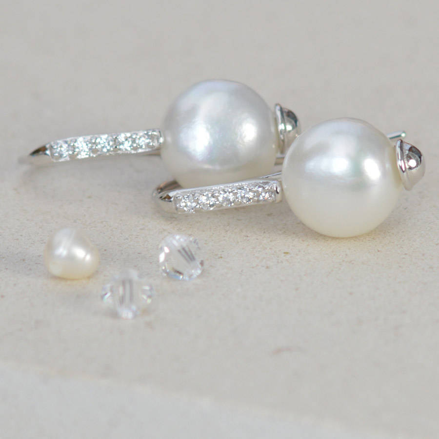 pearl isabella earrings by tigerlily jewellery