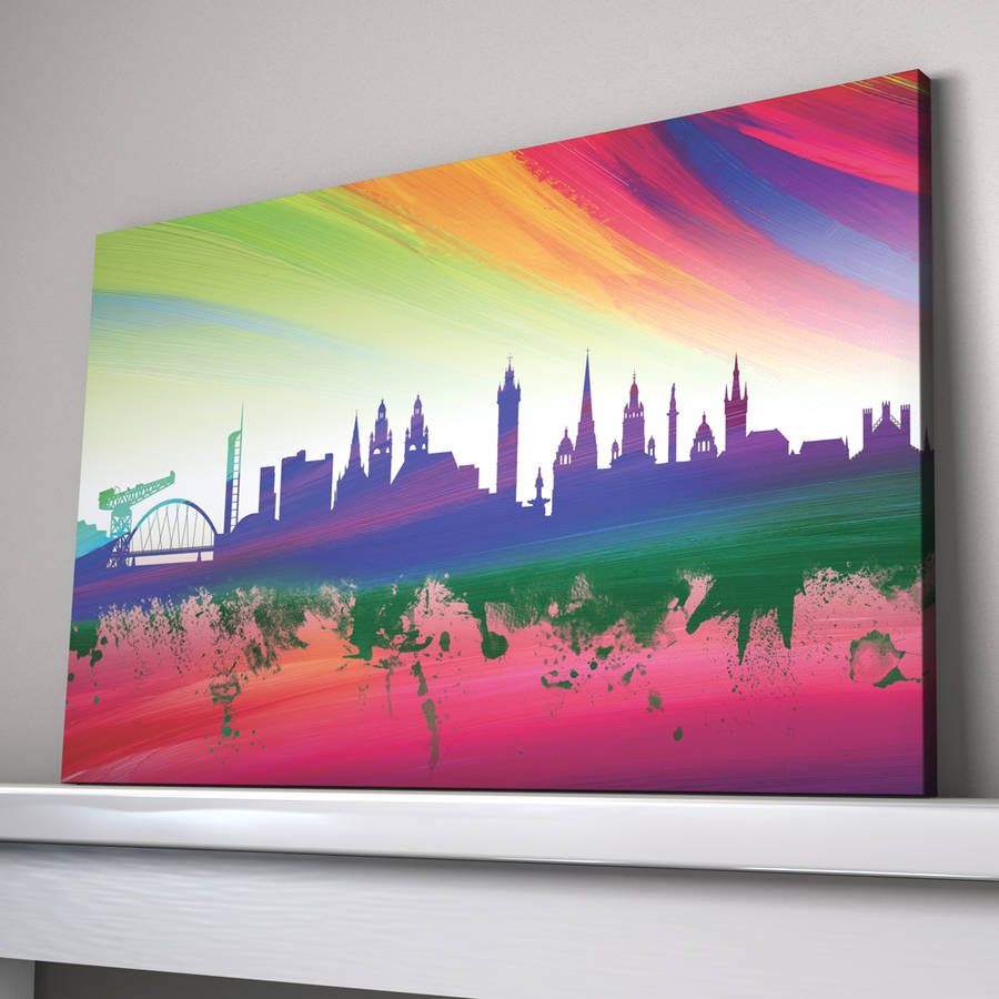 glasgow skyline cityscape print by artpause