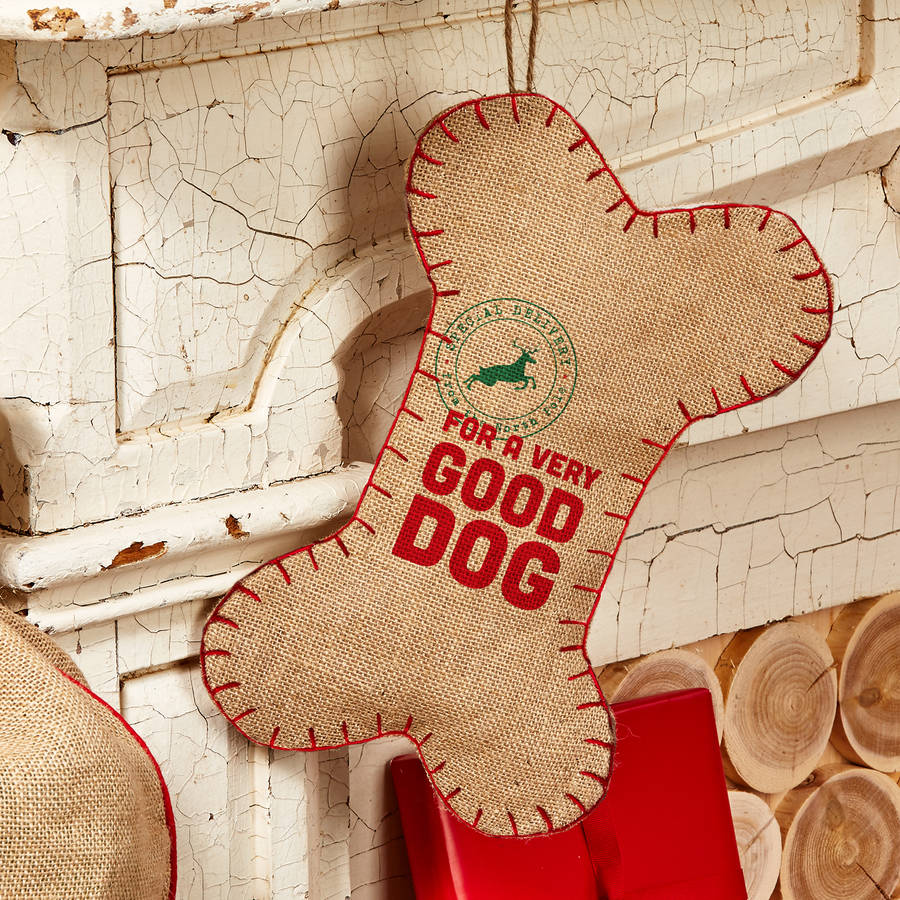 dog christmas stocking by lindsay interiors | notonthehighstreet.com