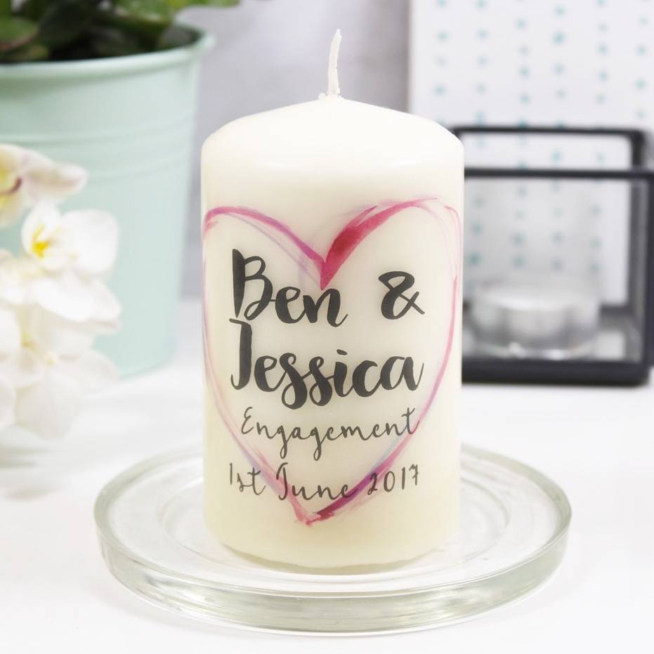 personalised 'engagement' candle by olivia ltd