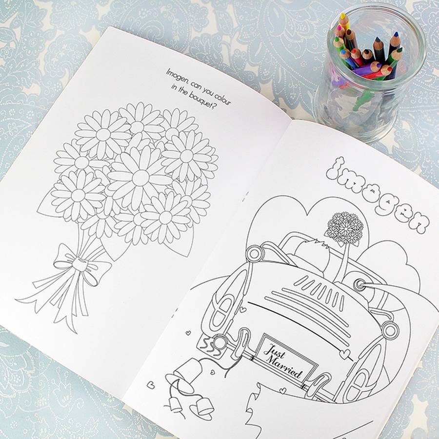 personalised kids wedding activity book by chalk &amp; cheese ...