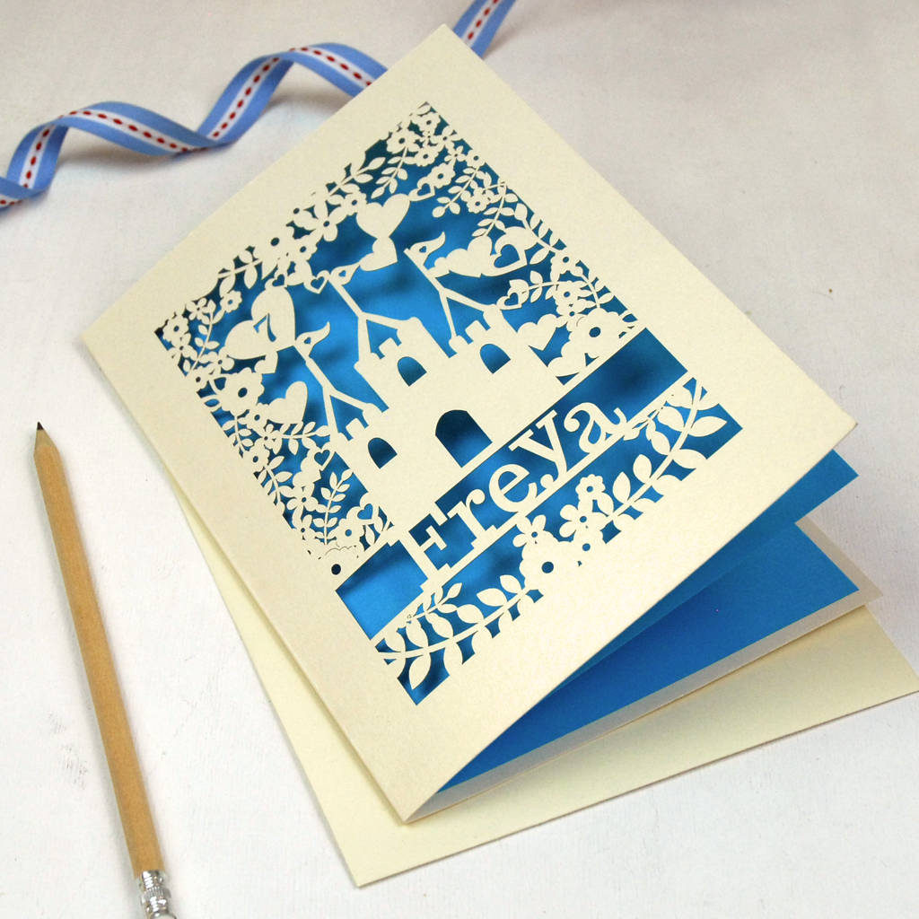 Personalised Lasercut Castle Birthday Card By Pogofandango ...