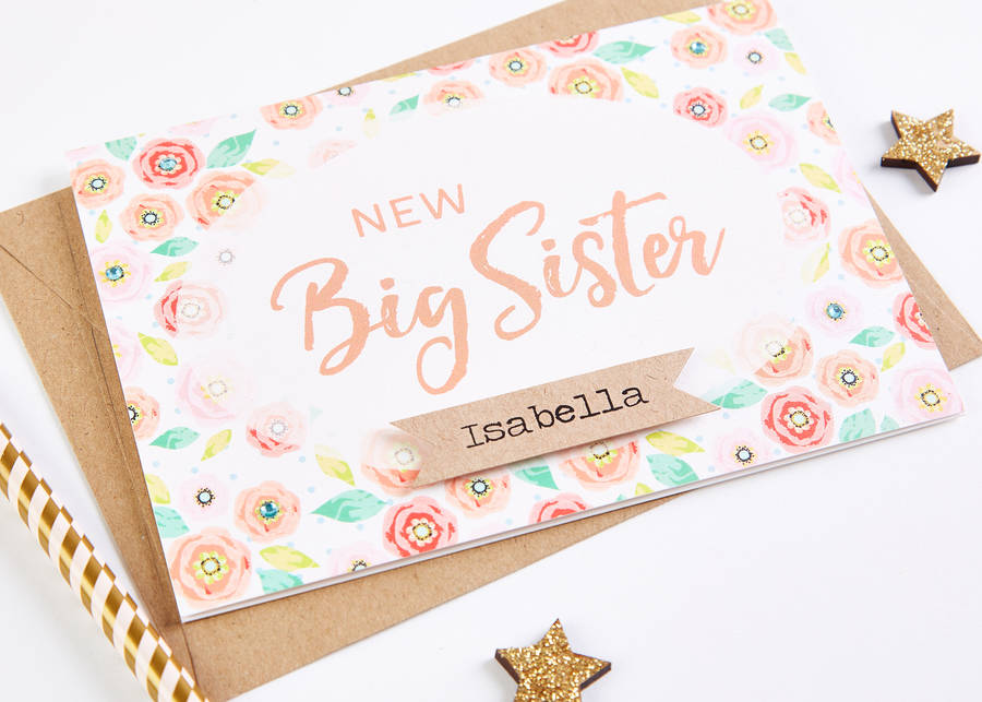 new big sister card personalised by norma&amp;dorothy | notonthehighstreet.com