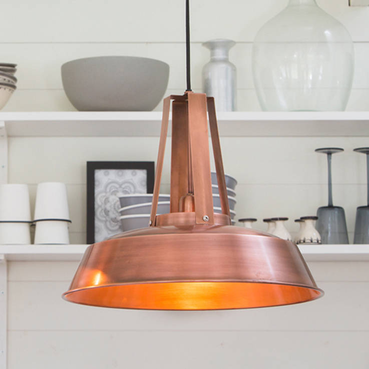 industrial style copper pendant by red lilly