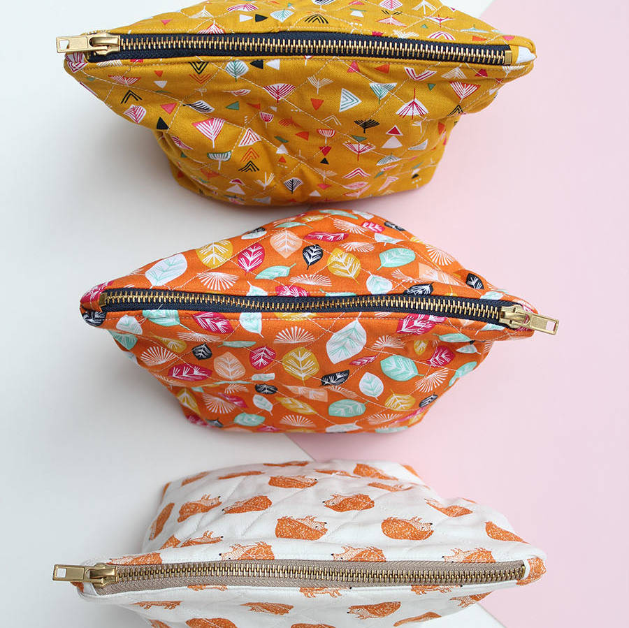 quilted make up bag sewing kit by the new craft house notonthehighstreet.com